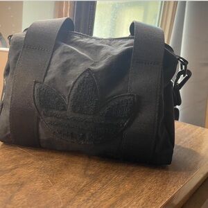 Adidas Black cross body Bag with Trefoil Logo